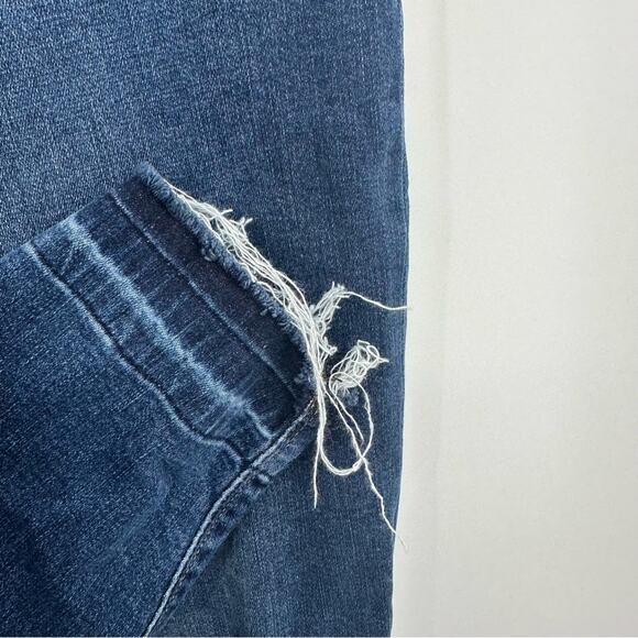 Spanx | Shape And Lift Distressed Skinny Jeans In Medium Blue Wash Size 1X - Picture 5 of 9